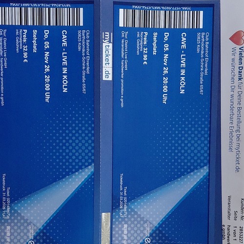 Tickets cave live köln - live,