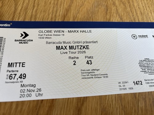 Max mutzke live wien - mutzke,