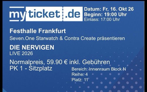 Die nervigen live 2026 - die,