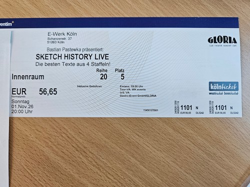 Eintrittskarte für sketch - eintrittskarte,